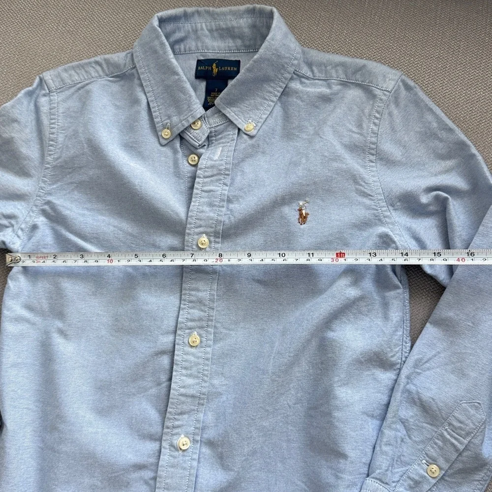 Ralph Lauren Sky Blue Oxford Shirt Kids Size 7